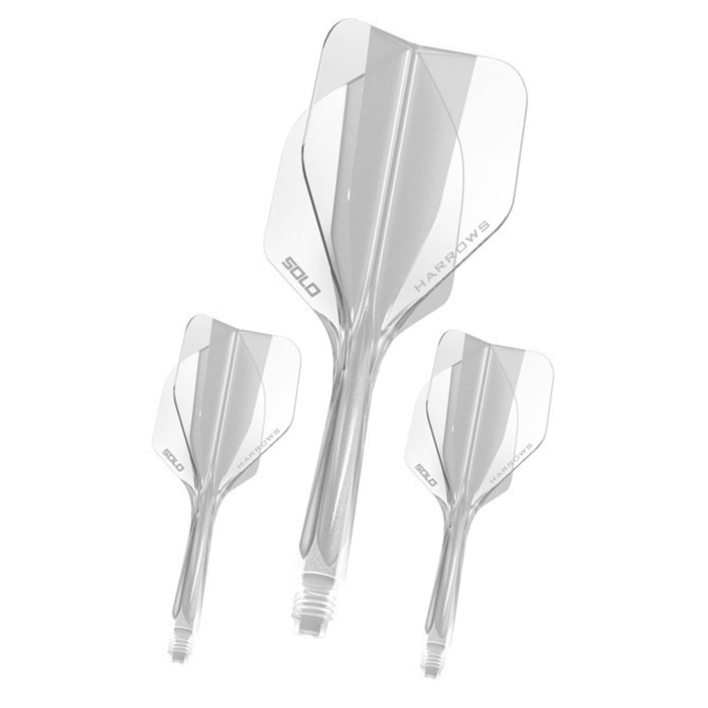 Harrows Solo 6 Flights Clear – Dart Flights, Standard (3 Stück)