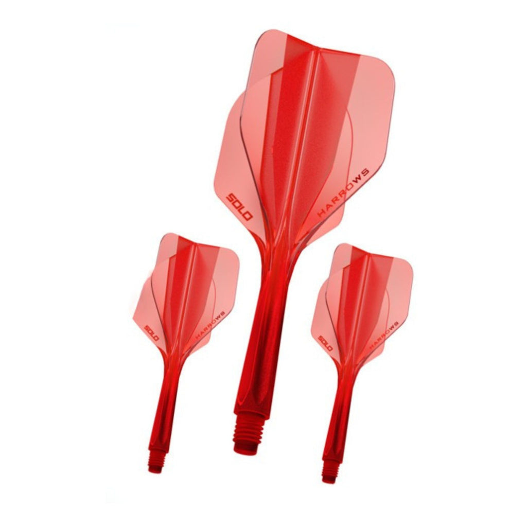 Harrows Solo 6 Flights Red – Dart Flights, Standard (3 Stück)