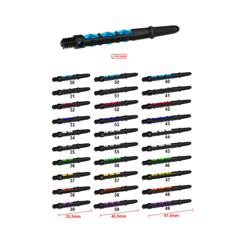 Harrows Carbon ST Shafts – Dart Shafts (Carbon-Mix, 3er Set)