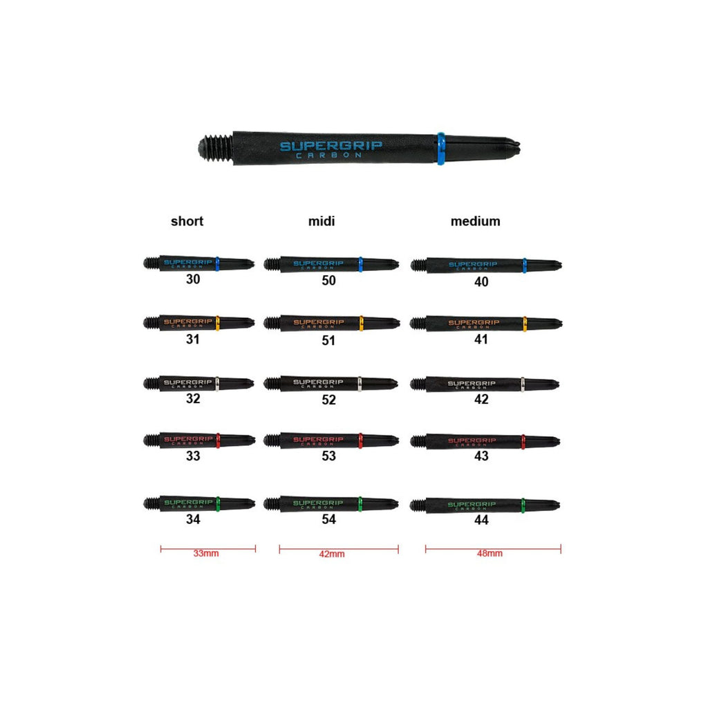 Harrows Supergrip Carbon Shafts – Dart Shafts (3er Set)