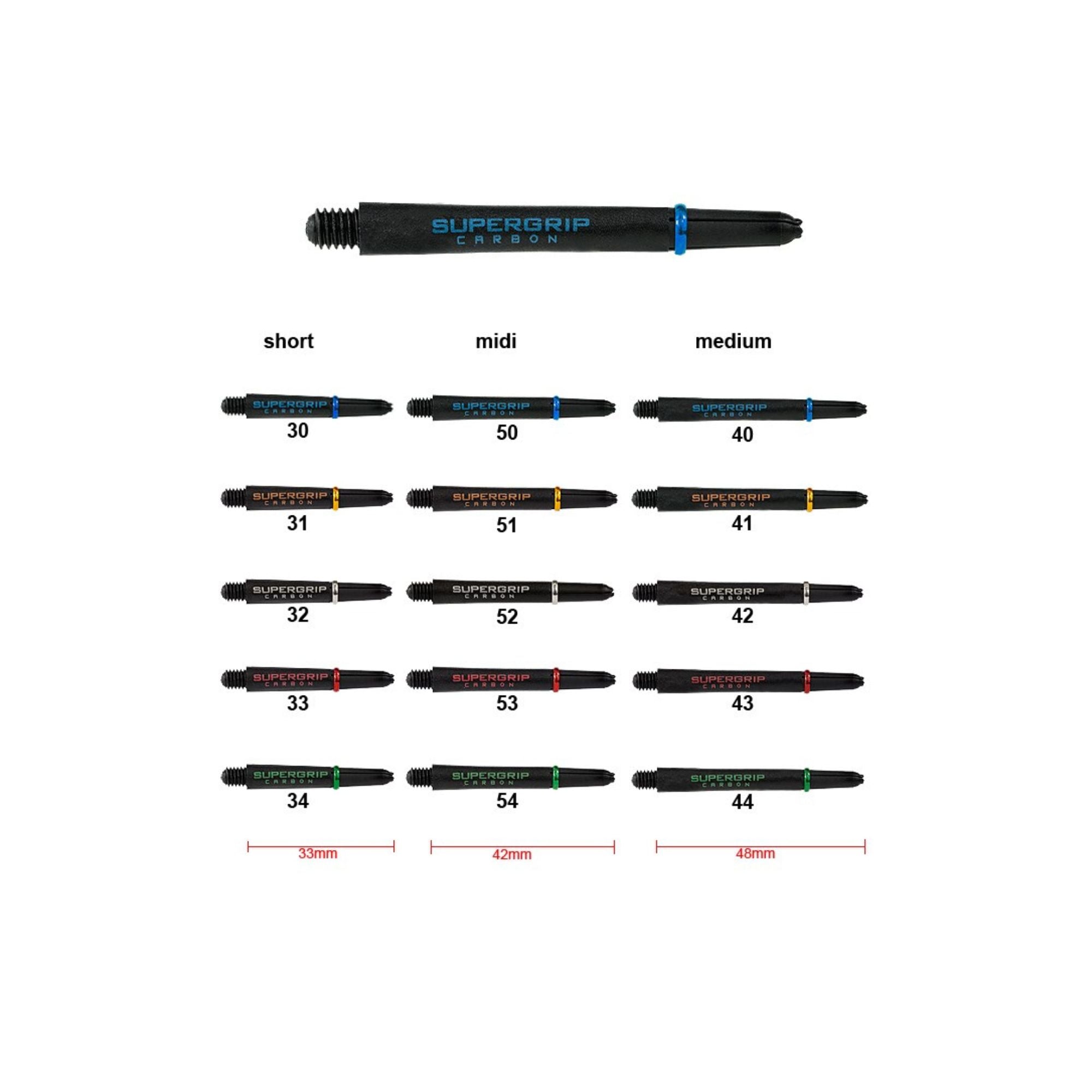 Harrows Supergrip Carbon Shafts – Dart Shafts (3er Set)