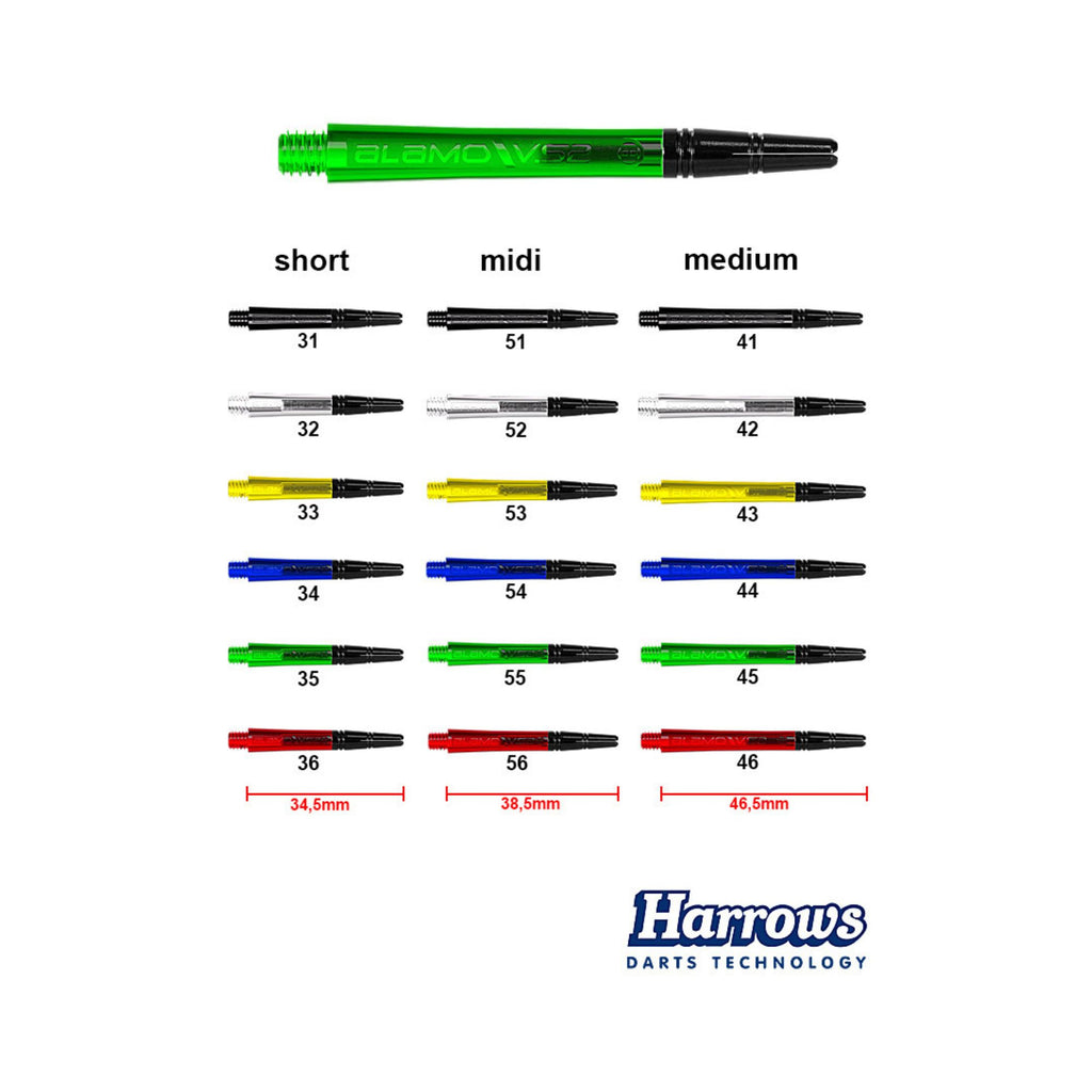 Harrows Alamo VS2 Shafts – Dart Shafts (3er Set)